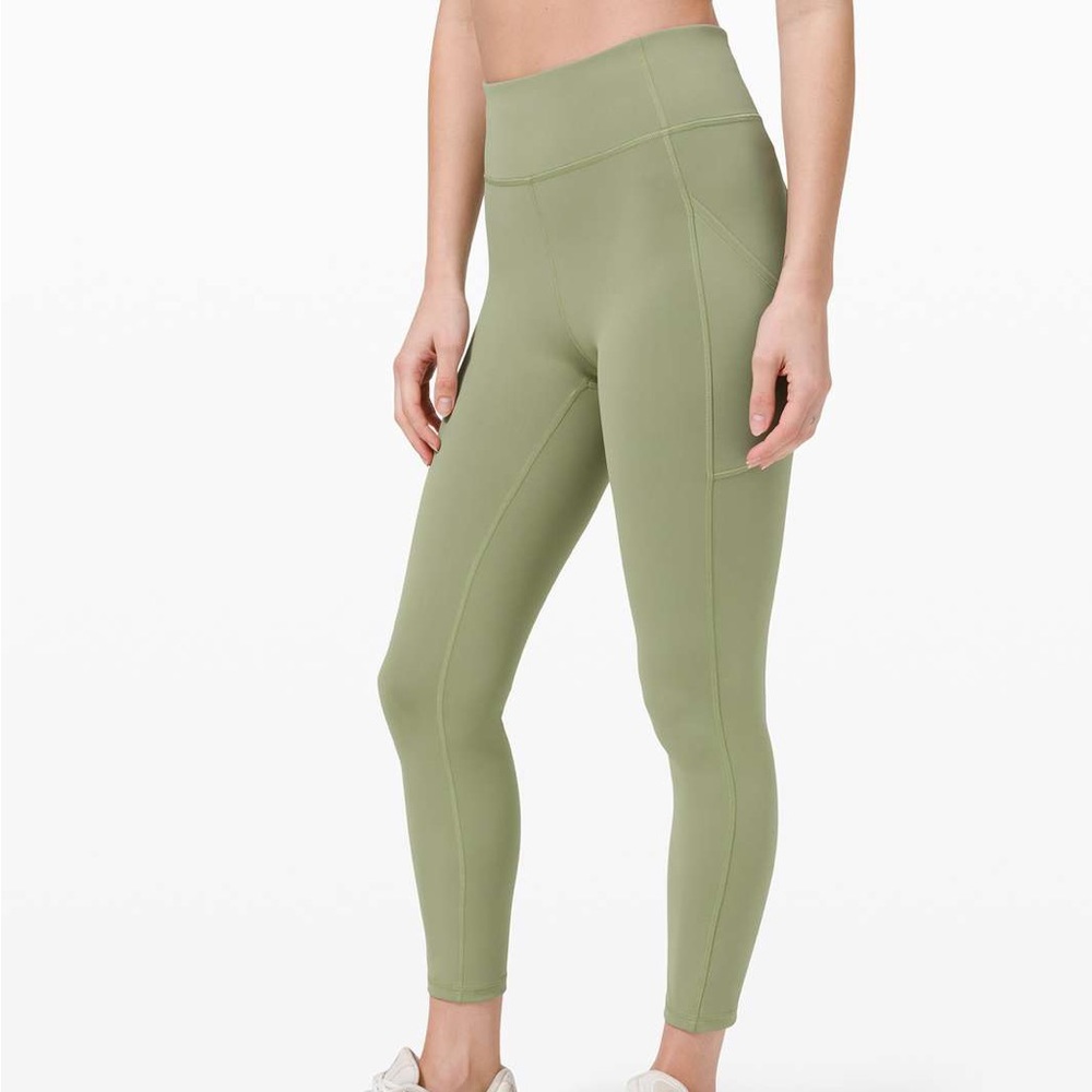 Lululemon Invigorate High-Rise Leggings in Willow Green Inseam 25”